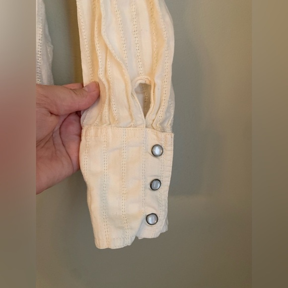 Vintage Harley Davidson Women’s Embroidered Snap Button Blouse Size medium?Cream - Picture 6 of 9